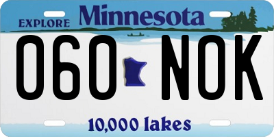 MN license plate 060NOK