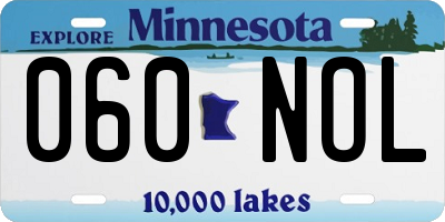 MN license plate 060NOL
