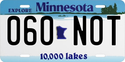 MN license plate 060NOT