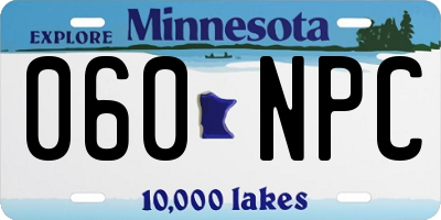 MN license plate 060NPC