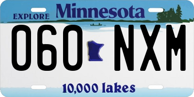 MN license plate 060NXM