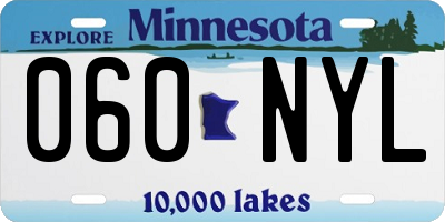 MN license plate 060NYL