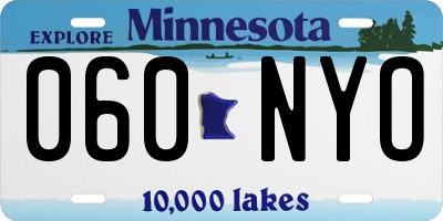 MN license plate 060NYO