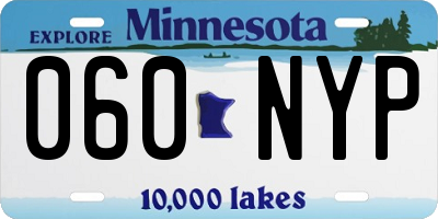 MN license plate 060NYP