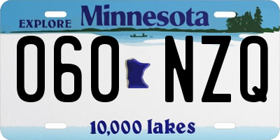 MN license plate 060NZQ