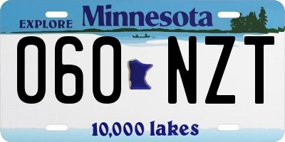 MN license plate 060NZT