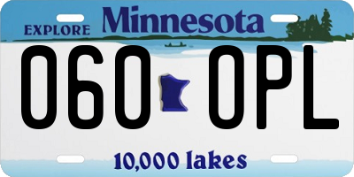 MN license plate 060OPL