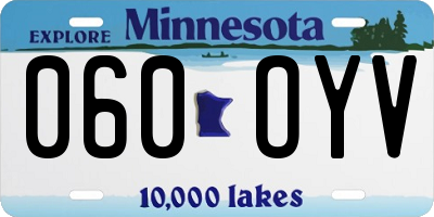 MN license plate 060OYV