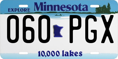 MN license plate 060PGX