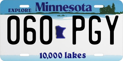 MN license plate 060PGY