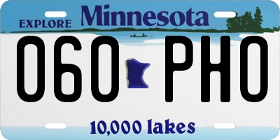 MN license plate 060PHO