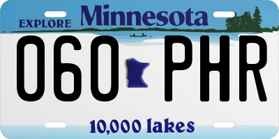MN license plate 060PHR