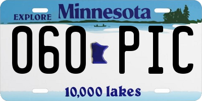 MN license plate 060PIC