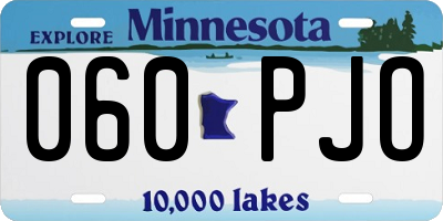 MN license plate 060PJO