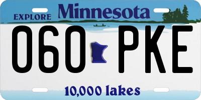 MN license plate 060PKE