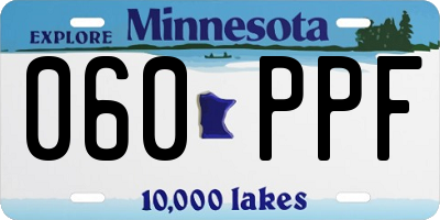 MN license plate 060PPF