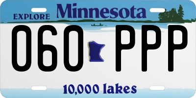 MN license plate 060PPP