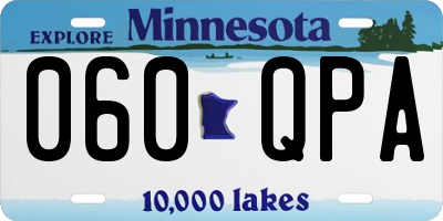 MN license plate 060QPA