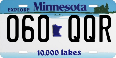 MN license plate 060QQR