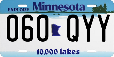 MN license plate 060QYY