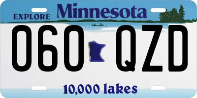 MN license plate 060QZD