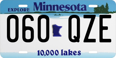 MN license plate 060QZE