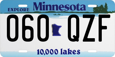 MN license plate 060QZF