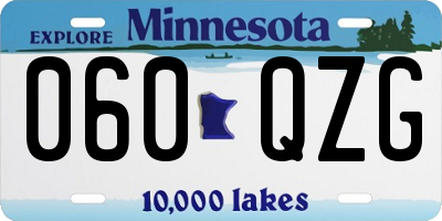 MN license plate 060QZG