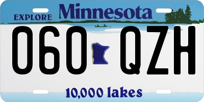 MN license plate 060QZH