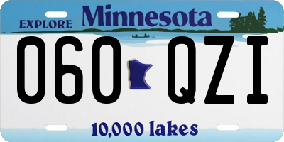 MN license plate 060QZI