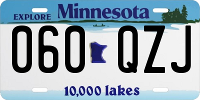 MN license plate 060QZJ