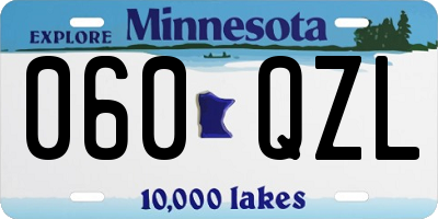 MN license plate 060QZL
