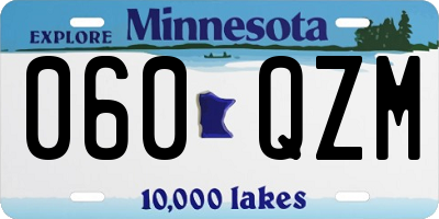 MN license plate 060QZM