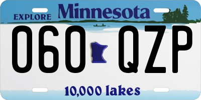 MN license plate 060QZP