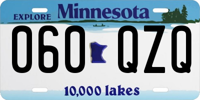 MN license plate 060QZQ