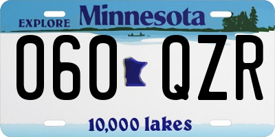 MN license plate 060QZR
