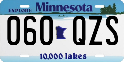 MN license plate 060QZS