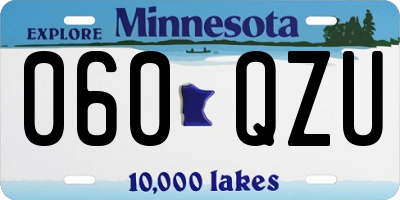 MN license plate 060QZU