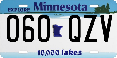 MN license plate 060QZV