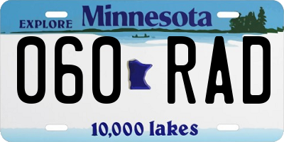 MN license plate 060RAD