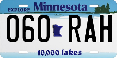 MN license plate 060RAH