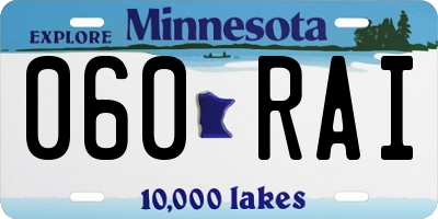 MN license plate 060RAI