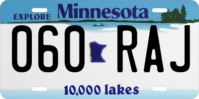MN license plate 060RAJ