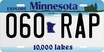 MN license plate 060RAP
