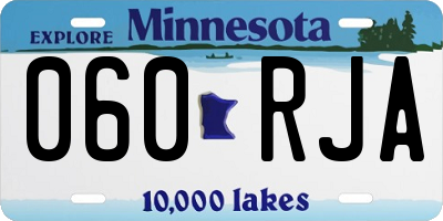 MN license plate 060RJA