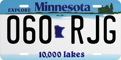 MN license plate 060RJG