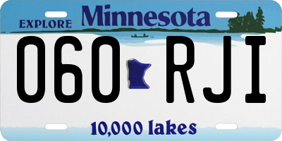 MN license plate 060RJI