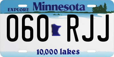 MN license plate 060RJJ