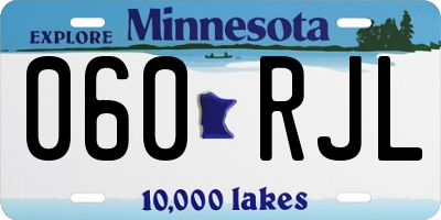 MN license plate 060RJL