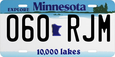MN license plate 060RJM